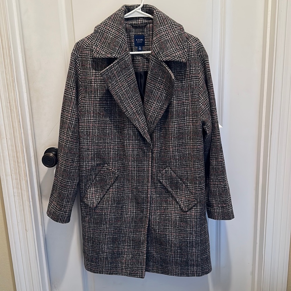 Kaari blue long pea coat.  Size S.